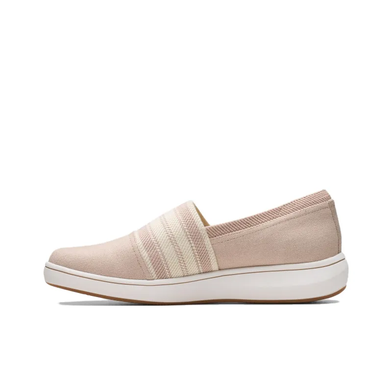 Clarks Breeze Sky Mist Slip-Resistant Low-Top Casual Shoes Women's Pink Beige-1