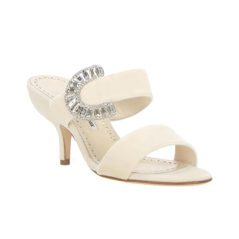 MANOLO BLAHNIK Slide Slippers Women's Beige-2