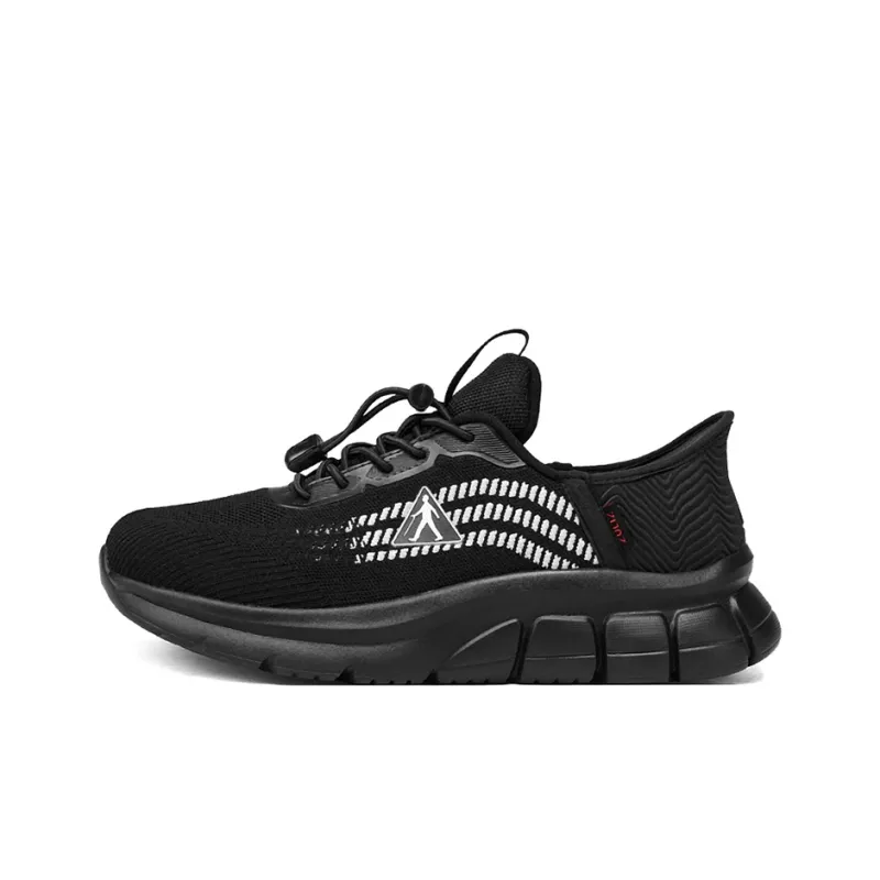 ZULIZ Cushioning Anti Slip Wear Resistant Coverage Support Balance Lightweight Low Top Casual Shoes Men's Black-0