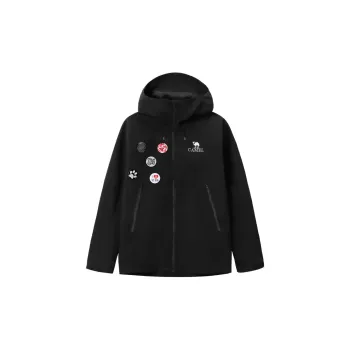 CAMEL All weather Waterproof And Windproof To Keep Warm Windbreaker Jacket Unisex Black
