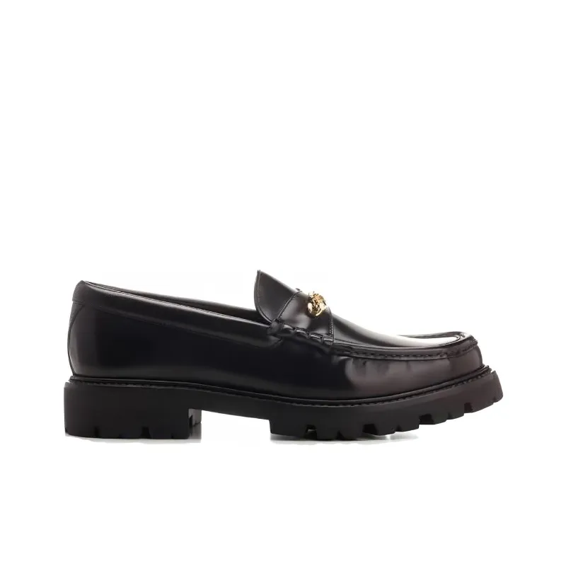 CELINE Chunky Triomphe Loafer Black Gold Chain-1