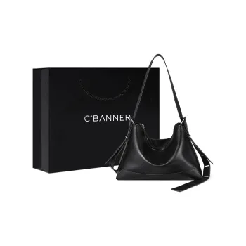 C°BANNER Cow Leather One Shoulder Crossbody Underarm Tote Regular Women's Black
