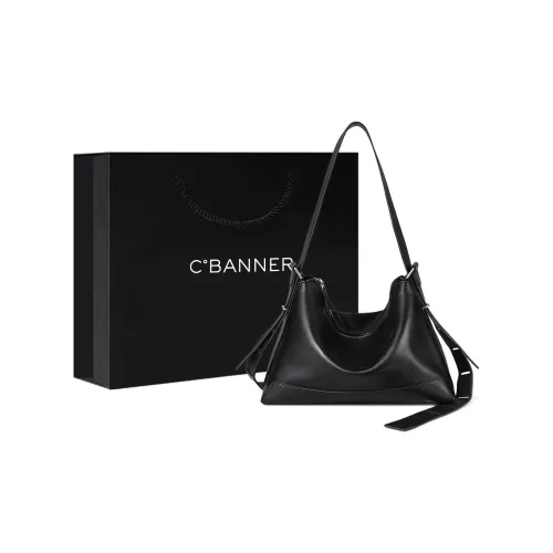 C°BANNER Cow Leather One Shoulder Crossbody Underarm Tote Regular Women's Black