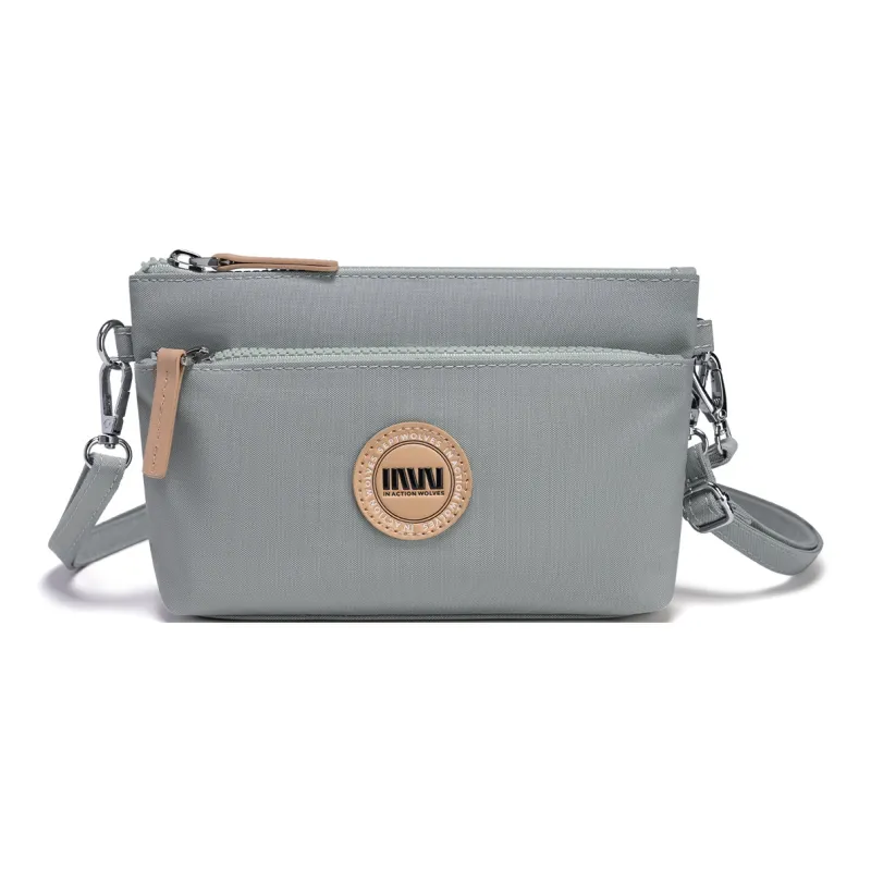 SEPTWOLVES Fabric Crossbody Bag Small Size Women's Black/Gray Green-6