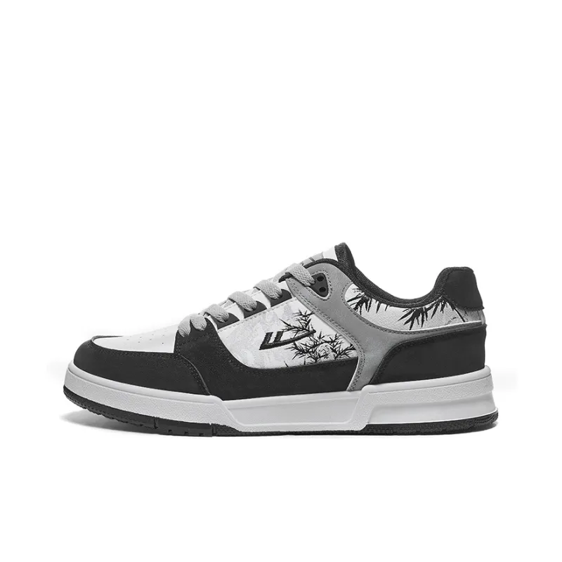 Warrior National Style Ink Bamboo Anti-Slip And Wear-Resistant Breathable Low-Top Skateboard Shoes Unisex-6