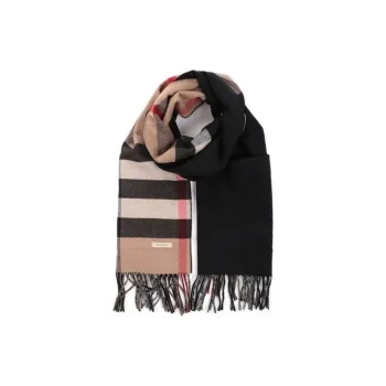 Burberry Merino Wool Cashmere Knit Scarves Unisex Multicolor