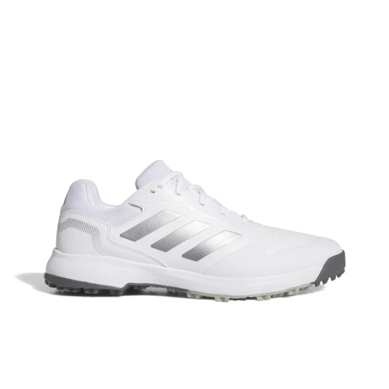 Adidas Traxion Cushioned Slip Resistant Low Top Golf Shoes Men's White Silver-1