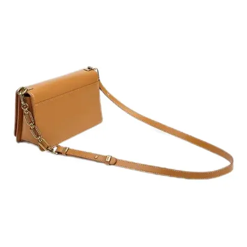 HONGU Split Cow Leather Bonded Synthetic Leather Small Square Bag Crossbody Bag Shoulder Bag Women's Brown-7