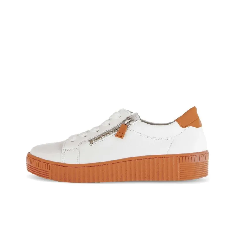 Gabor Fashion Low Top Skateboard Shoes Women's White-0