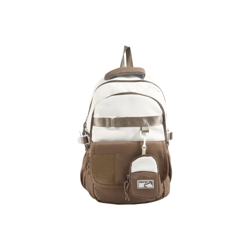 MOK Fabric Backpack Regular Unisex Gray/Black/Green/Blue/Pink/Brown-5