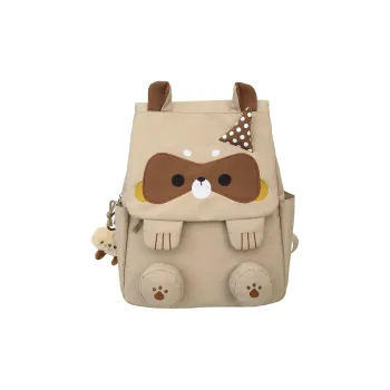 HCXK Nylon Cute Raccoon Backpack Unisex Multicolor