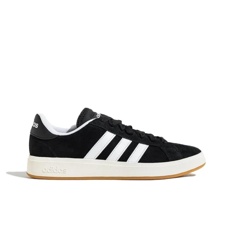 Adidas Grand Court Base 00s Anti Slip Wear Resistant Low Top Skateboard Shoes Unisex Black White-1