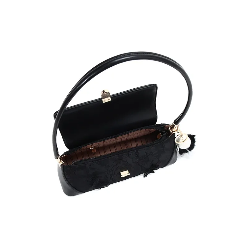 Carit&Koty PU Shoulder Bag Women's White Black Pink-11