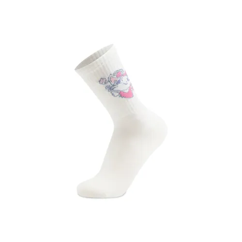 LiNing Mid Calf Socks Unisex 1 Pack White