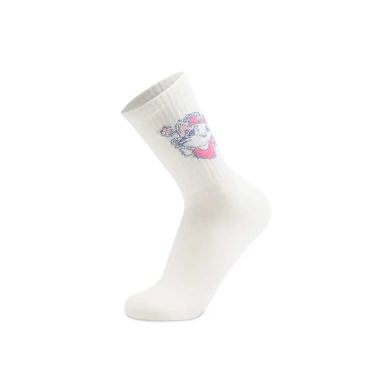 LiNing Sports Life Collection Mid Calf Socks Unisex 1 Pack White-0