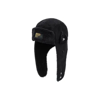 New Era Cotton, Polyester Trapper Hats Unisex Black
