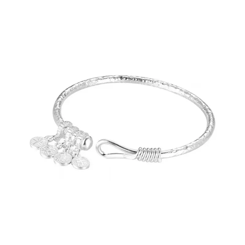 Hui Xuan Charm 999 Fine Silver Bangles Women's-0