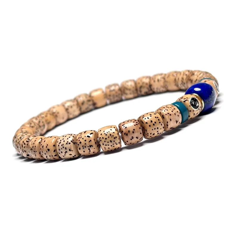 MOUNTAINS AND MANS Star Moon Bodhi Seeds New Chinese Style Prosperity And Good Luck Beaded Bracelet Unisex-2