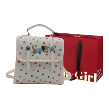 GOX PU Portable One Shoulder Backpack Women's White