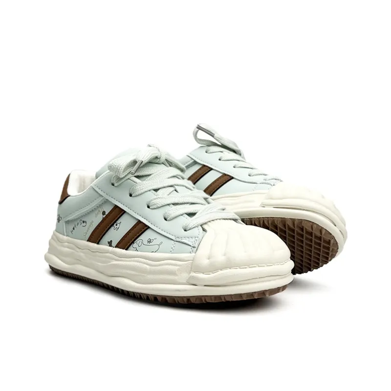 Mengsai Coverage Cushioning Low Top Skateboard Shoes Women's Lake Green-2