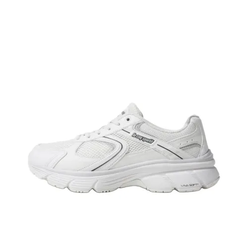 Le Coq Sportif L2K Anti Slip Wear Resistant Low Top Casual Running Shoes Unisex White Black