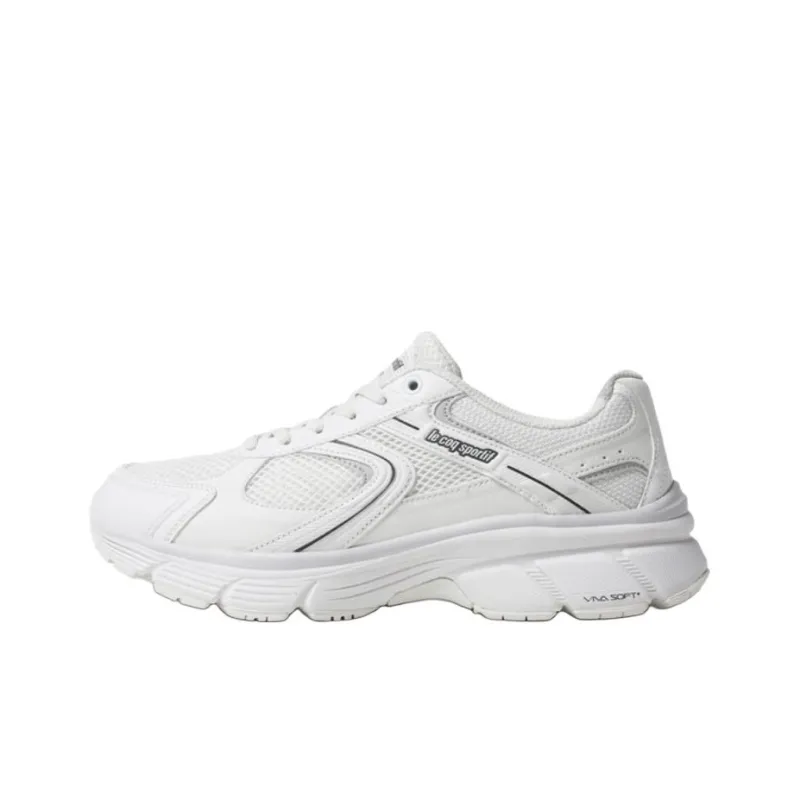 Le Coq Sportif L2K Anti Slip Wear Resistant Low Top Casual Running Shoes Unisex White Black-0