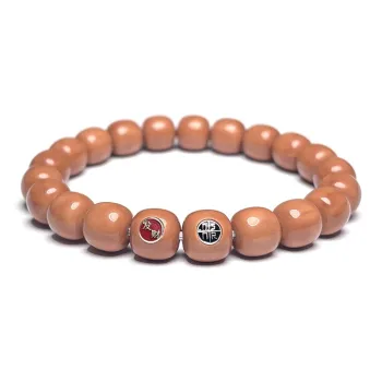 MOUNTAINS AND MANS Monkey Head Walnut New Chinese Style Good Luck Beaded Bracelet Unisex