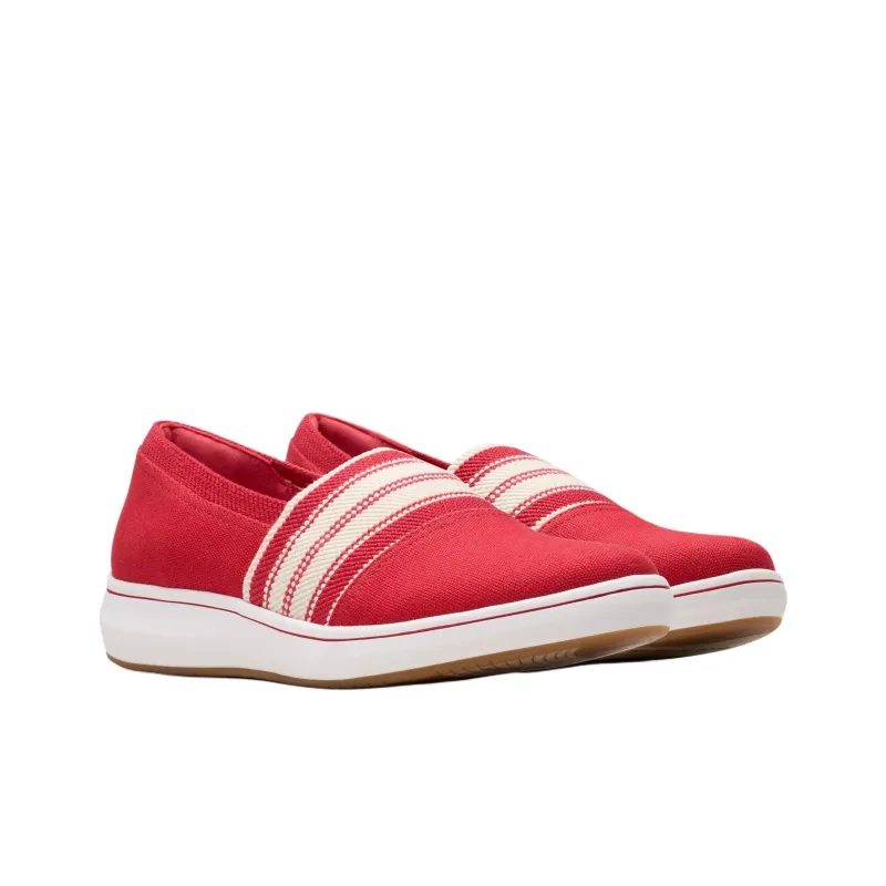 Clarks Breeze Sky Mist Casual Single Shoes 4cm Women's Red-2
