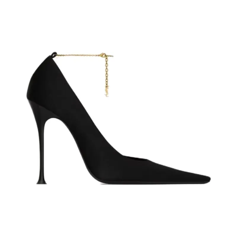 SAINT LAURENT Régine Pointed Toe Pumps-1