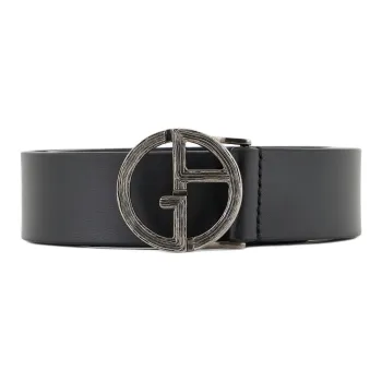 EMPORIO ARMANI Leather Belt With Ga Logo