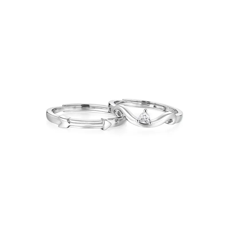 I Do&Co. 925 Sterling Silver Synthetic Cubic Zirconia Rings Unisex-1