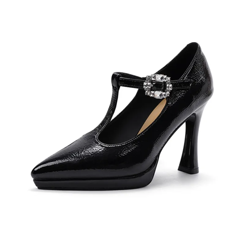 Ainer-cat Chunky Heel High Heels 10cm Women's-1
