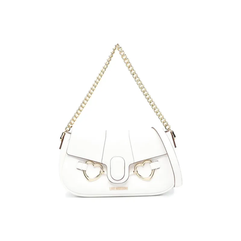 LOVE MOSCHINO PU Portable Crossbody Bag, Shoulder Bag Women's White-1