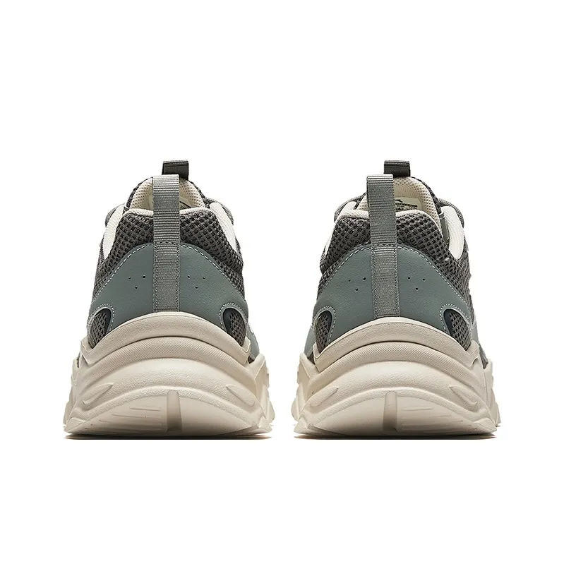 CHAOJIANTA Anti Slip And Wear Resistant Height Increasing Low Top Chunky Sneakers Men's Gray-3