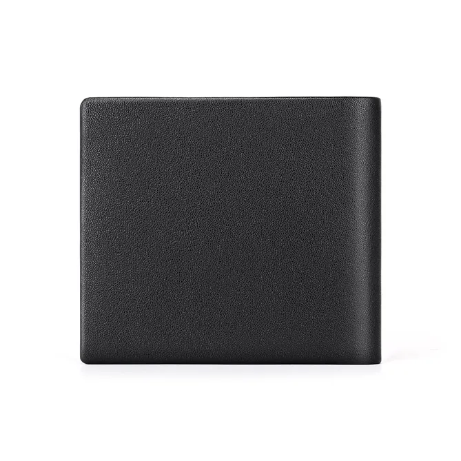 Simvay Clos Cow Leather Patchwork Synthetic Leather Wallet Men's Black-2