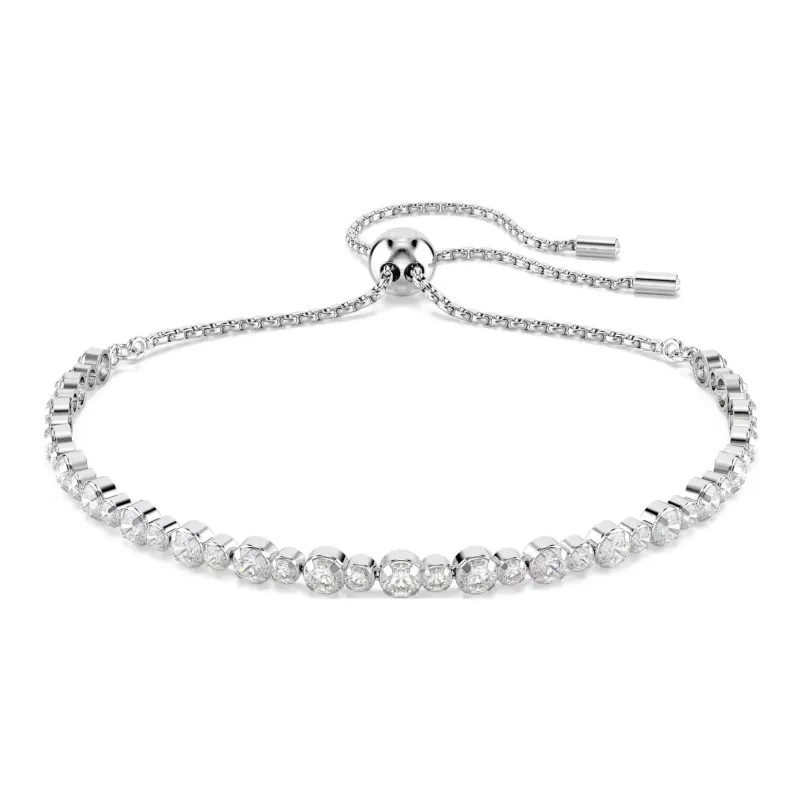 Swarovski Crystal, White Gold Plated, Zircon Bracelets Unisex White-1