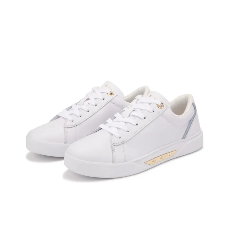 Tommy Hilfiger Low Top Skateboard Shoes Women's White-1