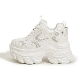 Milan Love Song Cushioned Wear Resistant Height Increasing Low Top Chunky Sneakers Women's