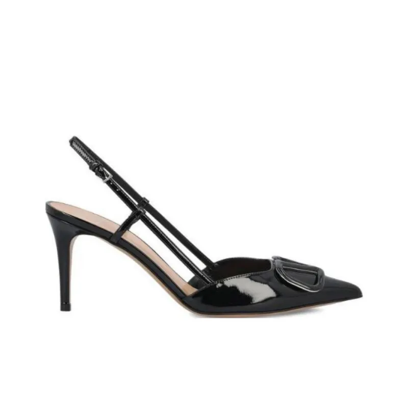 Valentino VLogo Signature Pointed Toe Slingback Pumps-1