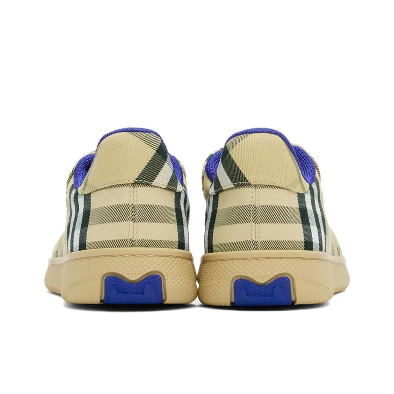 Burberry Low Top Skateboard Shoes Men's Brown-4