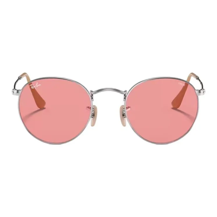 RayBan Metal Round Sunglasses Unisex Silver-2