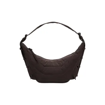 Lemaire Nylon Shoulder Bag Trumpets Men's Dark Chocolate