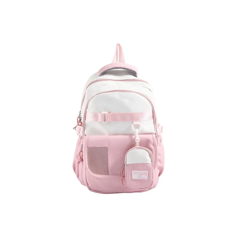 MOK Fabric Backpack Regular Unisex Gray/Black/Green/Blue/Pink/Brown-4