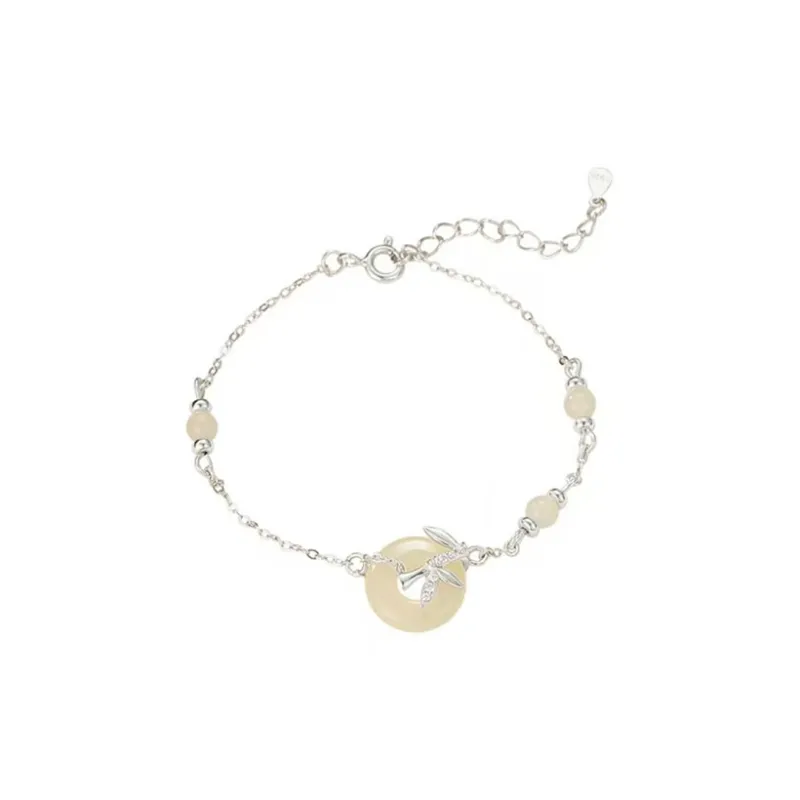 KING TAI SANG Hetian Jade Bracelets Pale Greenish White Jade Unisex-7