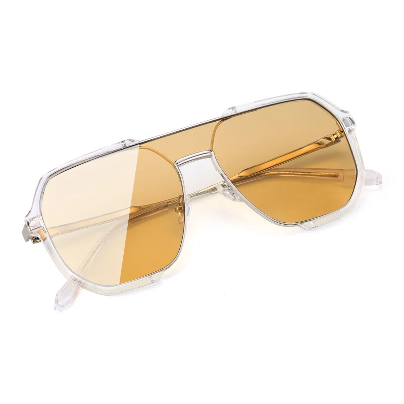PULAIS Alloy TR/Memory Plastic Square Sunglasses Unisex-4