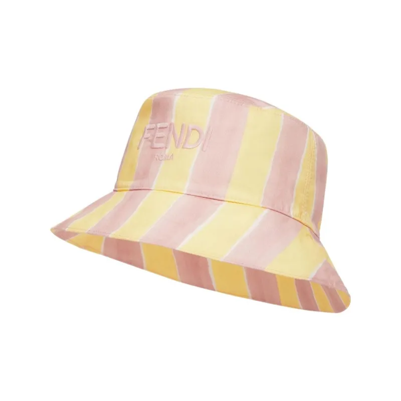 FENDI Cotton Bucket Hats Unisex Yellow-0