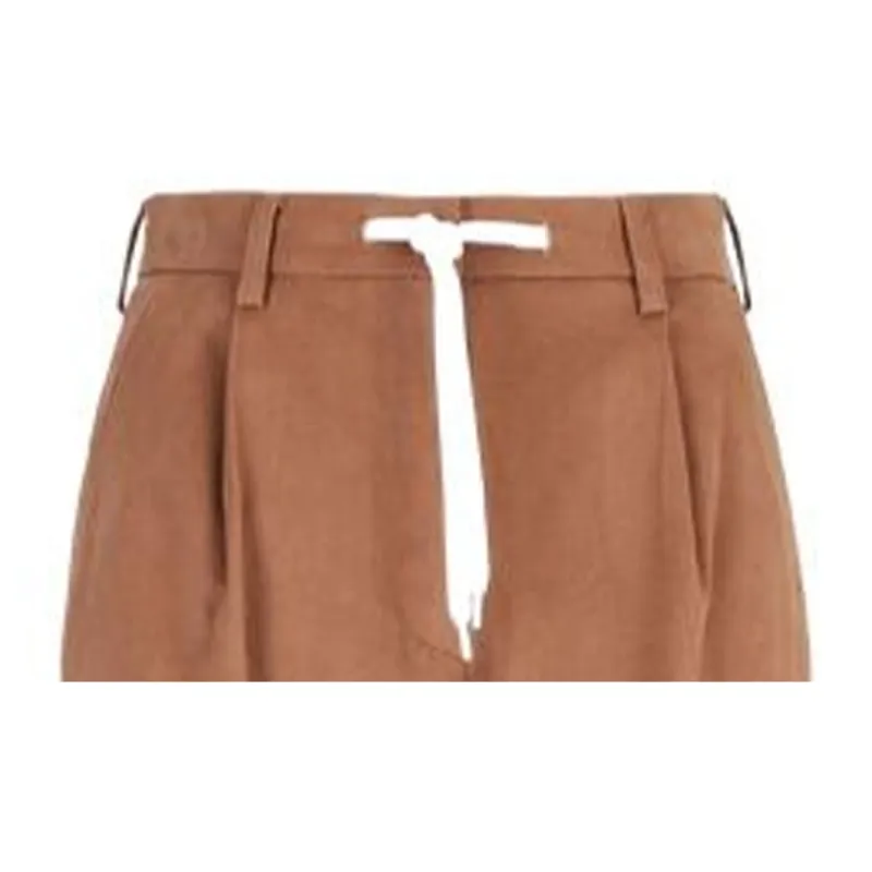 EMPORIO ARMANI Sustainable Collection Knitted Sweatpants Women's Khaki-3