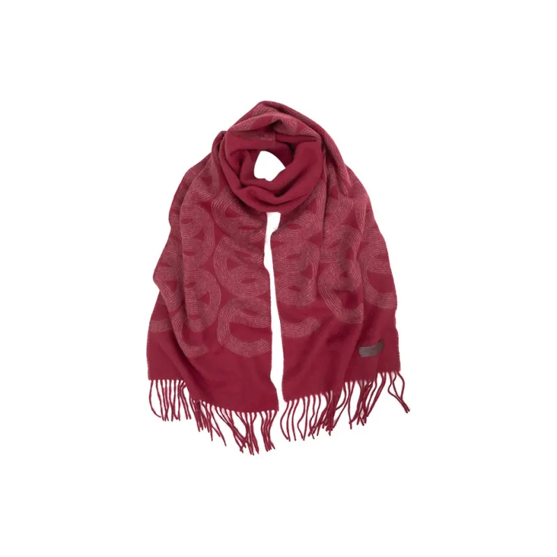 MARJAKURKI Red Scarf With 70s Retro Elegance Unisex Greeting Card-6