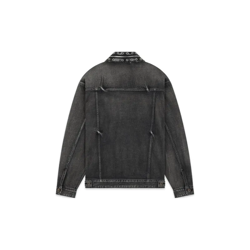 WE11DONE Denim Jackets Unisex Black-1