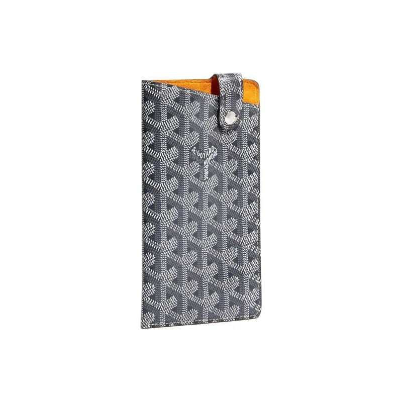 GOYARD Montmartre Canvas With Leather Cell Phone Pouch Large Size Unisex Gray-0